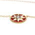 Pendant Necklace 18K Rose Gold with Carnelian and Diamond