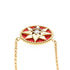 Pendant Necklace 18K Rose Gold with Carnelian and Diamond