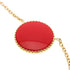 Pendant Necklace 18K Rose Gold with Carnelian and Diamond