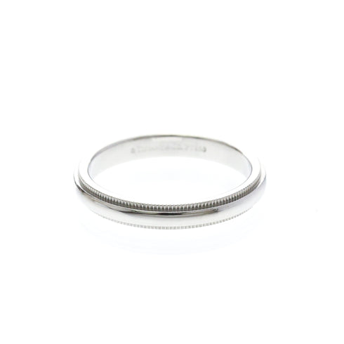 Milgrain Ring Sterling Silver and Platinum
