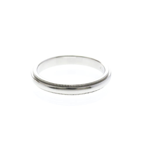Milgrain Ring Sterling Silver and Platinum