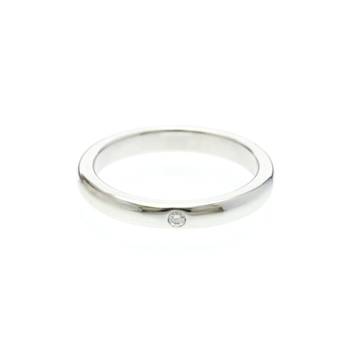 Band Ring Platinum with Diamond