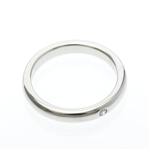Band Ring Platinum with Diamond