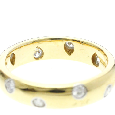 Band Ring Platinum and 18K Yellow Gold with Diamond