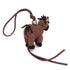 Leather Charm Black and Brown Handbag Charm