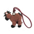 Leather Charm Black and Brown Handbag Charm