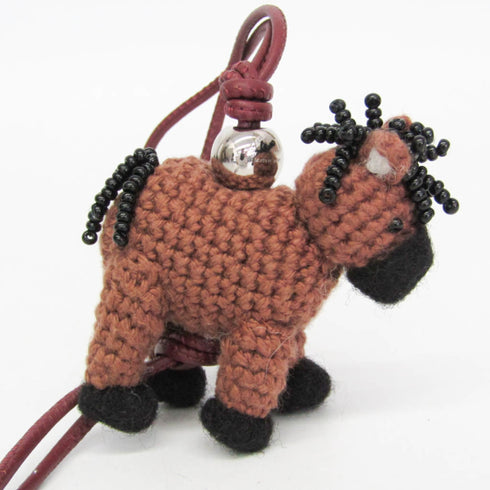 Leather Charm Black and Brown Handbag Charm