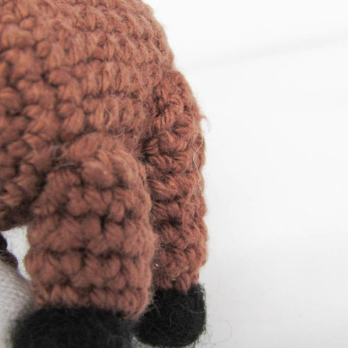 Leather Charm Black and Brown Handbag Charm