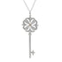 Keys Pendant Necklace 18K Rose Gold and 18K White Gold with Diamond