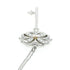 Keys Pendant Necklace 18K Rose Gold and 18K White Gold with Diamond