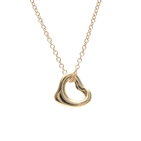 Open Heart Pendant Necklace 18K Rose Gold 6.4mm