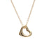 Open Heart Pendant Necklace 18K Rose Gold 6.4mm