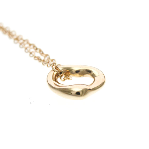 Open Heart Pendant Necklace 18K Rose Gold 6.4mm