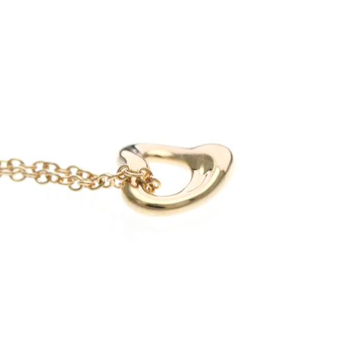 Open Heart Pendant Necklace 18K Rose Gold 6.4mm