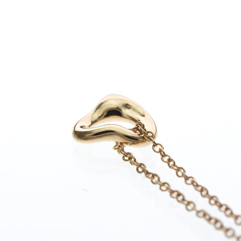 Open Heart Pendant Necklace 18K Rose Gold 6.4mm