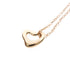 Open Heart Pendant Necklace 18K Rose Gold 6.4mm