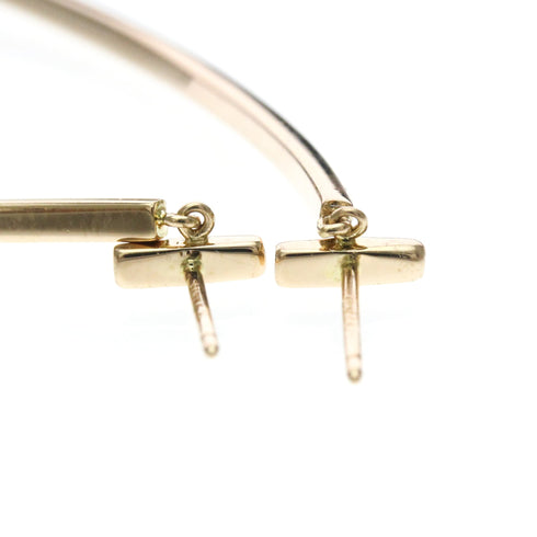 T Wire Earrings 18K Rose Gold 18K Rose Gold