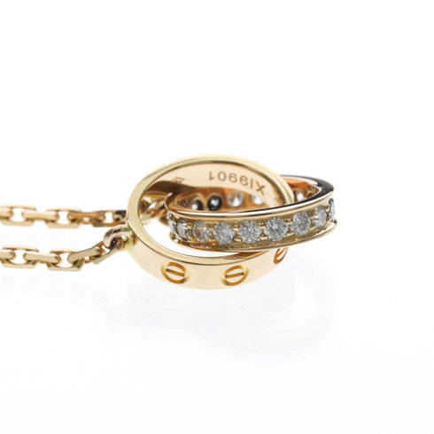 Pendant Necklace 18K Rose Gold with Diamond