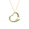 Open Heart Pendant Necklace 18K Yellow Gold 14.3mm