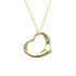 Open Heart Pendant Necklace 18K Yellow Gold 14.3mm