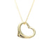 Open Heart Pendant Necklace 18K Yellow Gold 14.3mm