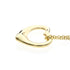 Open Heart Pendant Necklace 18K Yellow Gold 14.3mm