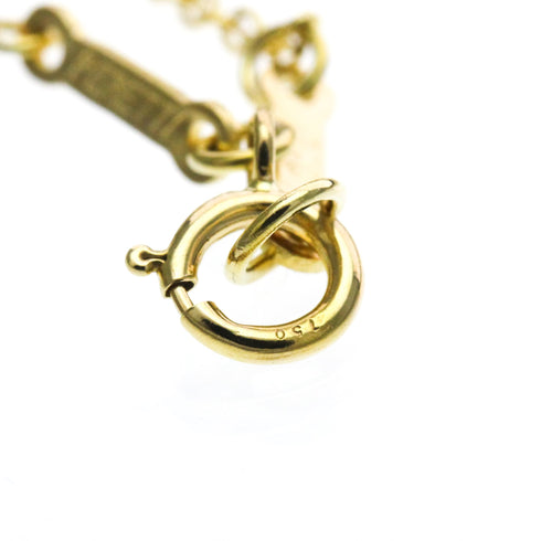 Open Heart Pendant Necklace 18K Yellow Gold 14.3mm