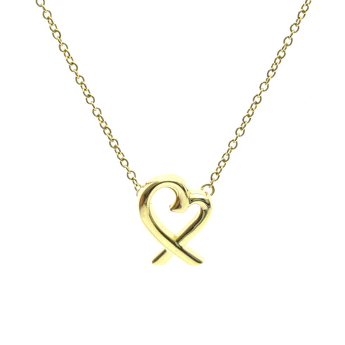 Loving Heart Pendant Necklace 18K Yellow Gold