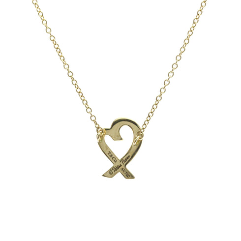 Loving Heart Pendant Necklace 18K Yellow Gold