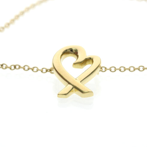 Loving Heart Pendant Necklace 18K Yellow Gold