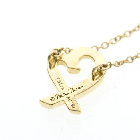 Loving Heart Pendant Necklace 18K Yellow Gold