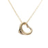 Open Heart Pendant Necklace 18K Rose Gold 10mm