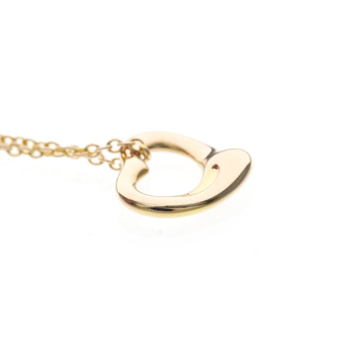 Open Heart Pendant Necklace 18K Rose Gold 10mm
