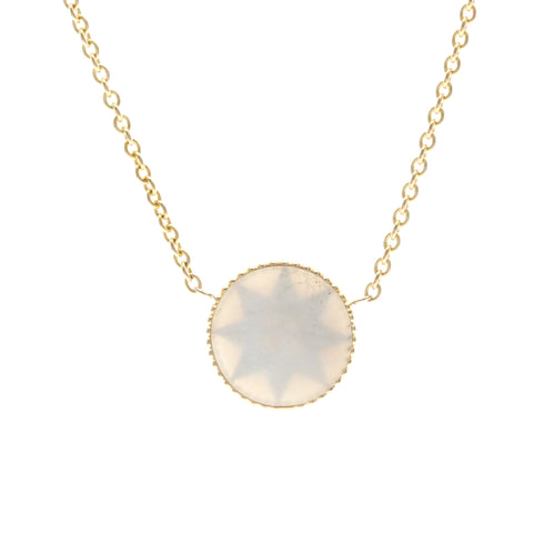 Rose Des Vents Pendant Necklace 18K Rose Gold with Ruby