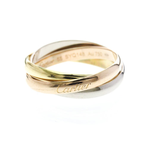Vendome Louis Cartier Band Ring 18K Tricolor Gold