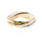 Vendome Louis Cartier Band Ring 18K Tricolor Gold