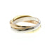 Vendome Louis Cartier Band Ring 18K Tricolor Gold