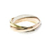 Vendome Louis Cartier Band Ring 18K Tricolor Gold