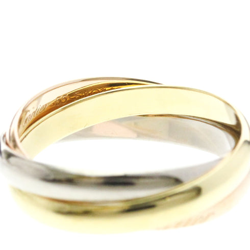 Vendome Louis Cartier Band Ring 18K Tricolor Gold