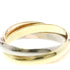 Vendome Louis Cartier Band Ring 18K Tricolor Gold