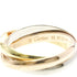 Vendome Louis Cartier Band Ring 18K Tricolor Gold