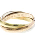 Vendome Louis Cartier Band Ring 18K Tricolor Gold
