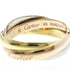 Vendome Louis Cartier Band Ring 18K Tricolor Gold