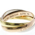 Vendome Louis Cartier Band Ring 18K Tricolor Gold