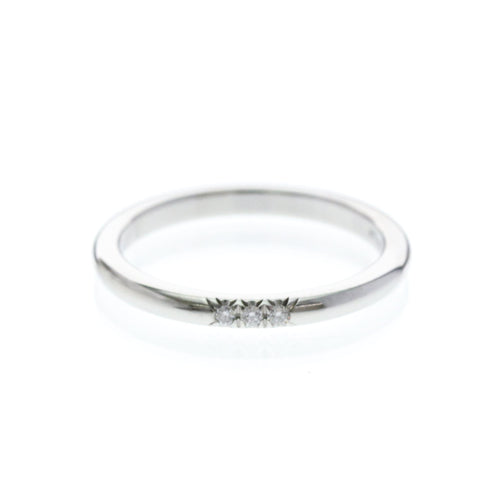 Band Ring Platinum with Diamond