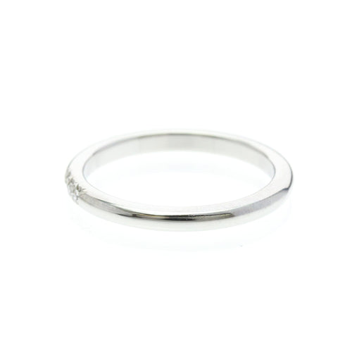 Band Ring Platinum with Diamond
