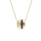Pendant Necklace with Diamond 18K Tricolor Gold