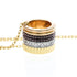 Pendant Necklace with Diamond 18K Tricolor Gold