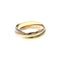 Vendome Louis Cartier Band Ring 18K Tricolor Gold