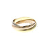 Vendome Louis Cartier Band Ring 18K Tricolor Gold